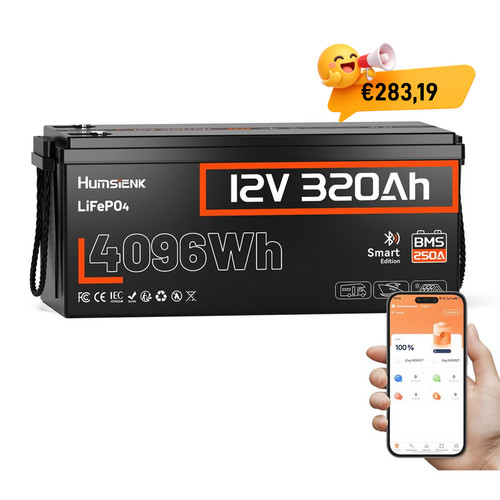 Lifepo4 300ah 12v bluetooth - 300ah,